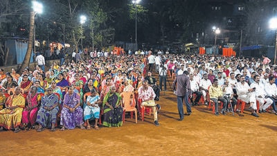 Mumbai, India. Mar 18,2024 : Advocate Asim Sarode addressed the people during the Nirbhay Bano Sabha at Worli in Mumbai on Monday. Mar 18,2024. (Photo by Raju Shinde/HT Photo) Mumbai, India. Mar 18,2024 : Advocate Asim Sarode addressed the people during the Nirbhay Bano Sabha at Worli in Mumbai on Monday. Mar 18,2024. (Photo by Raju Shinde/HT Photo)