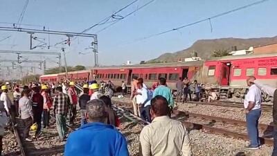 Restoration work underway after the derailment. (PTI)