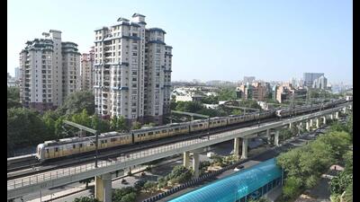 The proposed 28.5-km Gurugram metro project will have 27 elevated metro stations. (Parveen Kumar/HT Photo) The proposed 28.5-km Gurugram metro project will have 27 elevated metro stations. (Parveen Kumar/HT Photo)