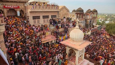 A pre-holi celebration was organised at the temple and a huge number of devotees had flocked to the temple when the railing collapsed.