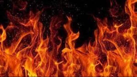 A woman was cooking dinner in the house, while her husband, son, a nephew and niece, aged between 6 years and 14 years, were having the meal at the time of the incident on Sunday night. (HT File Photo)