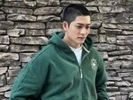 Actor Kang Tae-oh ahead of joining the military.