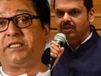 Maharashtra Navnirman Sena chief Raj Thackeray (left) and Maharashtra deputy chief minister Devendra Fadnavis Maharashtra Navnirman Sena chief Raj Thackeray (left) and Maharashtra deputy chief minister Devendra Fadnavis