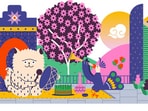 Nowruz 2024: Monday's Doodle depicted “animal friends gathering in a flower-filled courtyard to ring in the coming of spring under the blossoming tree.” Nowruz 2024: Monday's Doodle depicted “animal friends gathering in a flower-filled courtyard to ring in the coming of spring under the blossoming tree.”