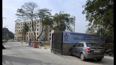 A senior HRERA official said that directions have been issued that the promoters should not be allowed to access the website of the authority in relation to these projects and the promoters be listed as defaulters on the HRERA website. (HT File Photo) A senior HRERA official said that directions have been issued that the promoters should not be allowed to access the website of the authority in relation to these projects and the promoters be listed as defaulters on the HRERA website. (HT File Photo)