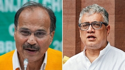Congress leader Adhir Ranjan Chowdhury and TMC MP Derek O Brien Congress leader Adhir Ranjan Chowdhury and TMC MP Derek O Brien