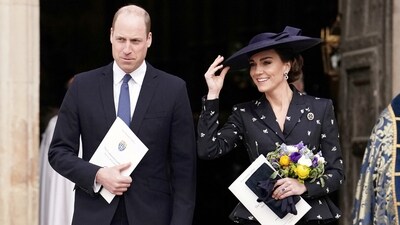 Prince William- Kate Middleton: Britain's Prince William, Prince of Wales and Catherine, Princess of Wales, depart following the annual Commonwealth Day Service at Westminster Abbey in London, Britain. (Reuters)