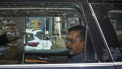 Delhi chief minister Arvind Kejriwal arrives at Rouse Avenue Court at DDU Marg in New Delhi on March 16. (Sanchit Khanna/HT photo) Delhi chief minister Arvind Kejriwal arrives at Rouse Avenue Court at DDU Marg in New Delhi on March 16. (Sanchit Khanna/HT photo)