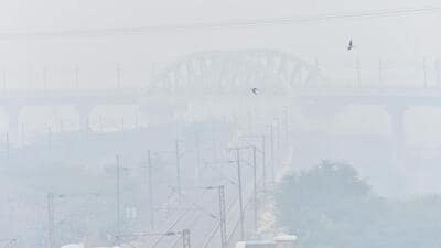 Dense fog amid high air pollution levels around the Hindon in Ghaziabad on January 31. (Sakib Ali/HT Photo) Dense fog amid high air pollution levels around the Hindon in Ghaziabad on January 31. (Sakib Ali/HT Photo)