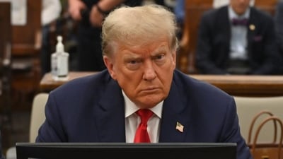 Donald Trump defends against $454M fine, claims unlawful seizure of properties. Photo by ANGELA WEISS / AFP) (AFP) Donald Trump defends against $454M fine, claims unlawful seizure of properties. Photo by ANGELA WEISS / AFP) (AFP)