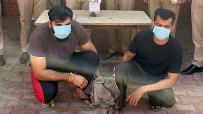 Fazilka Police nabbed of two persons, allegedly linked to designated terrorist Harvinder Singh, alias Rinda’s terror cell on Tuesday. (HT Photo)