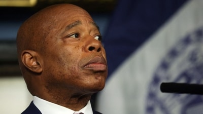 FILE PHOTO: New York City Mayor Eric Adams looks on during a press conference amid an election fundraising controversy at City Hall in Manhattan in New York City, U.S., November 14, 2023. REUTERS/Mike Segar/File Photo (REUTERS)