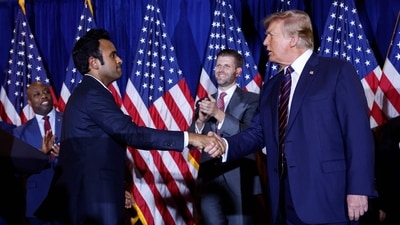 Donald Trump personally informed Vivek Ramaswamy that he would not be selecting him for the vice president position. (Getty Images via AFP) Donald Trump personally informed Vivek Ramaswamy that he would not be selecting him for the vice president position. (Getty Images via AFP)