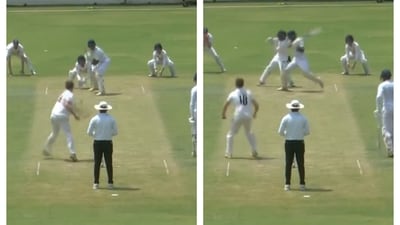 Samit Dravid plays a square cut like KL Rahul Samit Dravid plays a square cut like KL Rahul