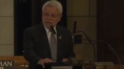 During the 83-second reading, Senator Steve Halloran repeatedly inserted Sen. Machaela Cavanaugh's name into the text as the victim. (X@NebraskaMegan) During the 83-second reading, Senator Steve Halloran repeatedly inserted Sen. Machaela Cavanaugh's name into the text as the victim. (X@NebraskaMegan)