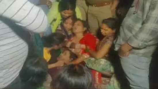 Family members of victims after the incident.