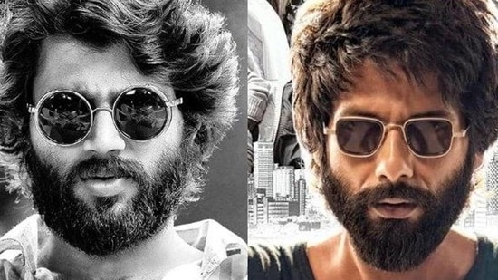 Vijay Deverakonda as Arjun Reddy and Shahid Kapoor as Kabir Singh.