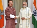 Bhutan PM Dasho Tshering Tobgay and PM Narendra Modi. (Twitter Photo) Bhutan PM Dasho Tshering Tobgay and PM Narendra Modi. (Twitter Photo)