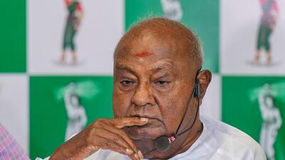 HD Deve Gowda-led JD(S) has secured three seats in the state. (PTI) HD Deve Gowda-led JD(S) has secured three seats in the state. (PTI)