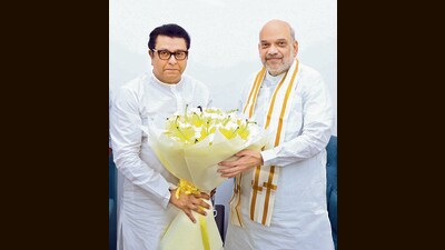 New Delhi, March 19 (ANI): Maharashtra Navnirman Sena (MNS) chief Raj Thackeray meets Union Home Minister Amit Shah, in New Delhi on Tuesday. (ANI Photo) (MNS X) New Delhi, March 19 (ANI): Maharashtra Navnirman Sena (MNS) chief Raj Thackeray meets Union Home Minister Amit Shah, in New Delhi on Tuesday. (ANI Photo) (MNS X)
