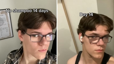 The image shows an individual who took part in the viral TikTok trend No-shampoo. (Instagram/@matthew_reaney06) The image shows an individual who took part in the viral TikTok trend No-shampoo. (Instagram/@matthew_reaney06)