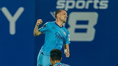 File photo of Mumbai City FC players celebrating (PTI) File photo of Mumbai City FC players celebrating (PTI)