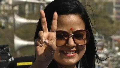 TMC leader Mahua Moitra. (HT) TMC leader Mahua Moitra. (HT)