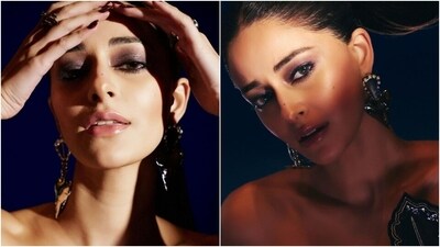 For accessories, Ananya chose rings and heart-shaped dangling earrings. Lastly, a sleek high ponytail, shimmery black sparkle eye shadow, kohl-lined waterlines, mascara on the lashes, feathered brows, nude pink gloss, rouge on the cheekbones, and beaming highlighter completed the glam picks with the ensemble. (Instagram) For accessories, Ananya chose rings and heart-shaped dangling earrings. Lastly, a sleek high ponytail, shimmery black sparkle eye shadow, kohl-lined waterlines, mascara on the lashes, feathered brows, nude pink gloss, rouge on the cheekbones, and beaming highlighter completed the glam picks with the ensemble. (Instagram)