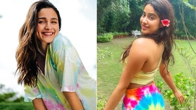 Alia Bhatt and Janhvi Kapoor rock the tie-dye trend in a fun way (Instagram) Alia Bhatt and Janhvi Kapoor rock the tie-dye trend in a fun way (Instagram)