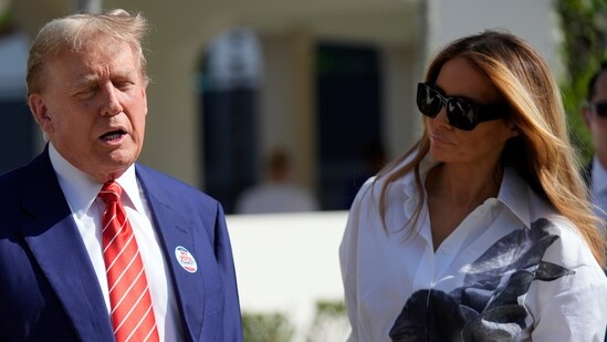 Melania Trump has hinted at joining her husband Donald Trump on his campaign trail during a rare public appearance (AP Photo/Wilfredo Lee) (AP)
