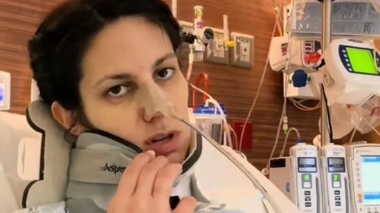 Alicia Hallock, who is in her mid 30s, claimed that after receiving the shots, she became partially paralysed and suffered from dysphagia. (alihallock/Instagram)