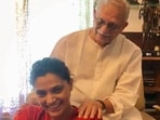 Saiyami Kher and Gulzar Saiyami Kher and Gulzar