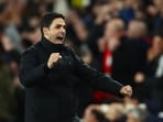 Arsenal manager Mikel Arteta celebrates