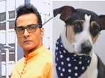 Sudhanshu Pandey and his society's dog Jai