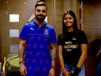 Shreyanka Patil (R) poses with Virat Kohli during the RCB UnBox event on Tuesday Shreyanka Patil (R) poses with Virat Kohli during the RCB UnBox event on Tuesday