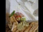 Snapshot of the sandwich that had a cockroach inside it. 