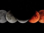 A total Lunar Eclipse or Chandra Grahan occurs when the earth comes between the sun and the moon.
