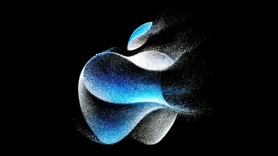 The Apple logo is shown on a screen during an announcement on the Apple campus Sept. 12, 2023, in Cupertino, Calif. (AP)