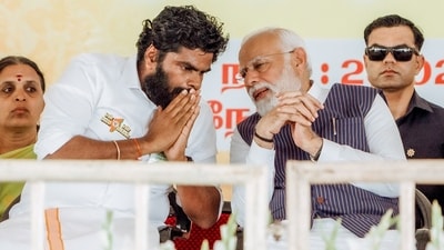 Tamil Nadu BJP president 39-year-old K Annamalai gets Lok Sabha ticket from Coimbatore. (K Annamalai X)