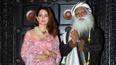 Kangana Ranaut with Sadhguru at an event. (File Photo)