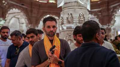 Keshav Maharaj at Ram Temple in Ayodhya on Thursday (Sourced) Keshav Maharaj at Ram Temple in Ayodhya on Thursday (Sourced)