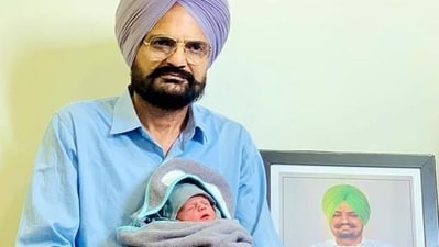 Late Punjabi singer Sidhu Moosewala’s parents had welcomed a baby boy on March 17, nearly two years after Shubhdeep Singh Sidhu alias Sidhu Moosewala was shot dead in Punjab’s Mansa district. (Facebook/Balkaur Singh) Late Punjabi singer Sidhu Moosewala’s parents had welcomed a baby boy on March 17, nearly two years after Shubhdeep Singh Sidhu alias Sidhu Moosewala was shot dead in Punjab’s Mansa district. (Facebook/Balkaur Singh)
