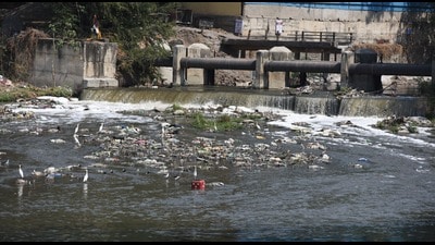 Officials said that untreated sewage and polluted water from these nullahs contributes significantly to river pollution. (MAHENDRA KOLHE/ HT PHOTO) Officials said that untreated sewage and polluted water from these nullahs contributes significantly to river pollution. (MAHENDRA KOLHE/ HT PHOTO)