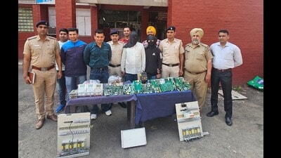 Police have recovered several stolen electronic parts, although they have been rendered useless. (HT)