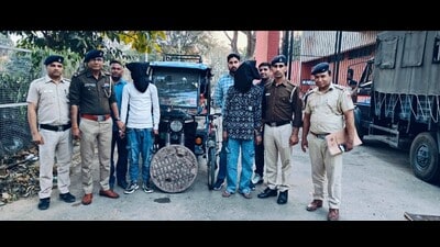 The accused in custody of police in Chandigarh. (HT Photo)