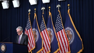 US Federal Reserve Chairman Jerome Powell speaks during a press conference at the end of the two-day Federal Open Market Committee (FOMC) meeting at the Federal Reserve in Washington, DC. (AFP) US Federal Reserve Chairman Jerome Powell speaks during a press conference at the end of the two-day Federal Open Market Committee (FOMC) meeting at the Federal Reserve in Washington, DC. (AFP)