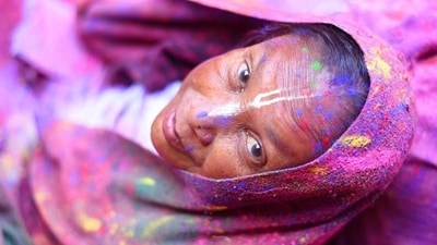 Colourful Festivities: During the Holi celebration, Vrindavan's widows immerse themselves in vibrant colours, dancing to traditional music and revelling in the joyous atmosphere, reclaiming their right to enjoy the festival like everyone else. (HT Photo/Sanchit Khanna) Colourful Festivities: During the Holi celebration, Vrindavan's widows immerse themselves in vibrant colours, dancing to traditional music and revelling in the joyous atmosphere, reclaiming their right to enjoy the festival like everyone else. (HT Photo/Sanchit Khanna)