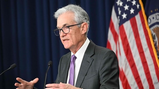 US Federal Reserve Chairman Jerome Powell speaks during a press conference at the end of the two-day Federal Open Market Committee (FOMC) meeting at the Federal Reserve in Washington, DC. (AFP)