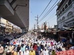 Patna, Mar 15 (ANI): Devotees offer the first Friday namaz during the month of Ramazan, in Patna on Friday. (ANI Photo)