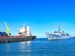 New Delhi, Mar 21 (ANI): Indian Navy's INS Tir and INS Sujata participate in the second edition of a joint maritime exercise India Mozambique Tanzania (IMT) Tri-Lateral (TRILAT) being held from March 21-29. (ANI Photo)(Indian Navy)
